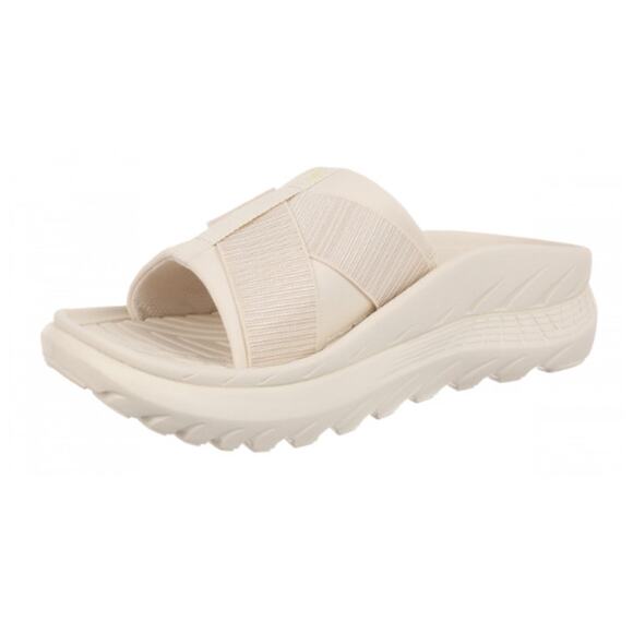 Vionic Womens Rebound Unisex Recovery Slide Sandals US 9 Cream Comfort NIB - Picture 1 of 14